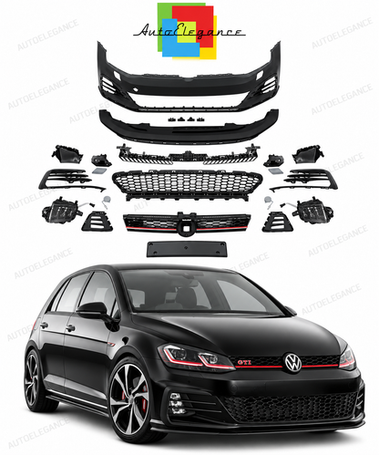 👉Paraurti look GTI 7.5 con luci diurne a LED adatto per VW Golf 7 12-16👈