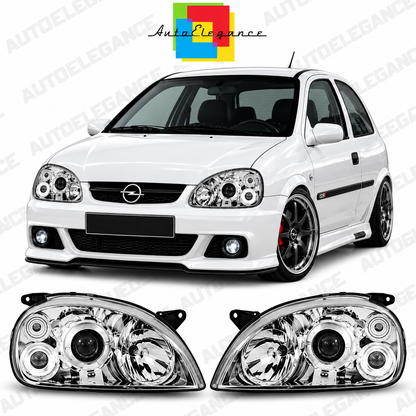 ART.6098 FARI ANTERIORI ADATTO PER OPEL CORSA B 93-00 LED