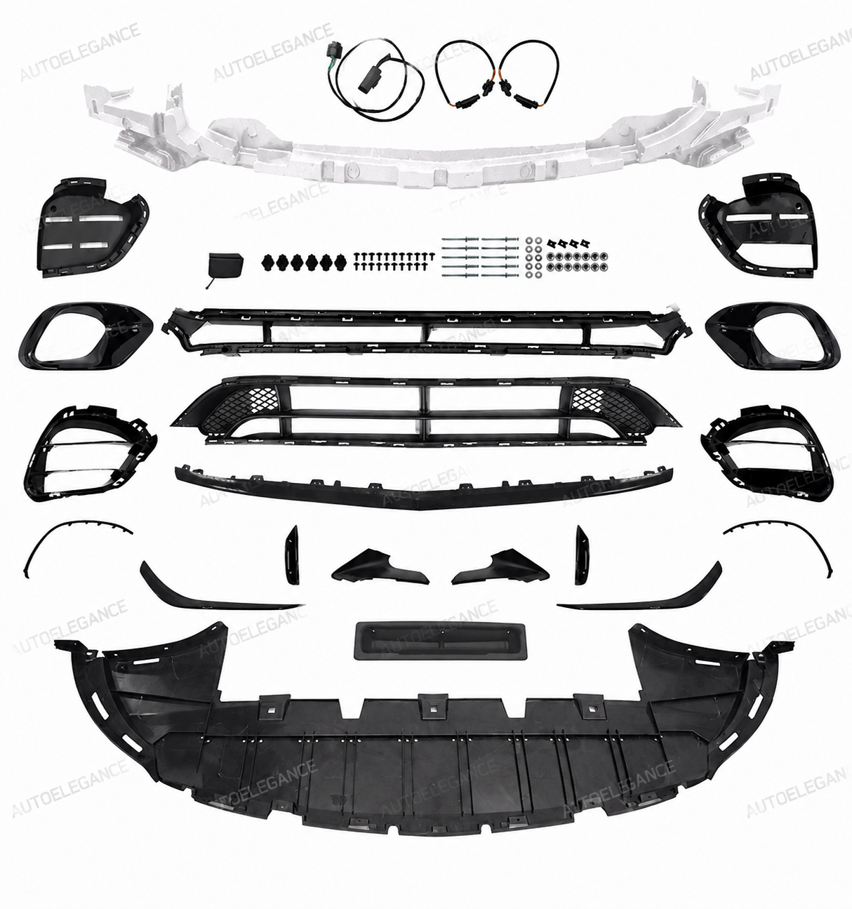 💫PARAURTI ANTERIORE (NERO) PER MERCEDES CLA W118 19-23 SPORTIVA💫