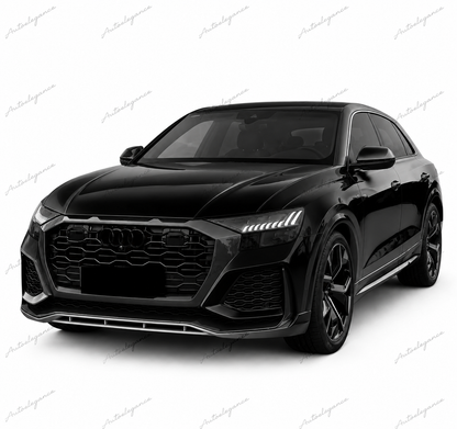 🔥ART.4795 GRIGLIA ANTERIORE SPORTIVA NERO LUCIDO PDC PER AUDI Q8 2018-2023🔥