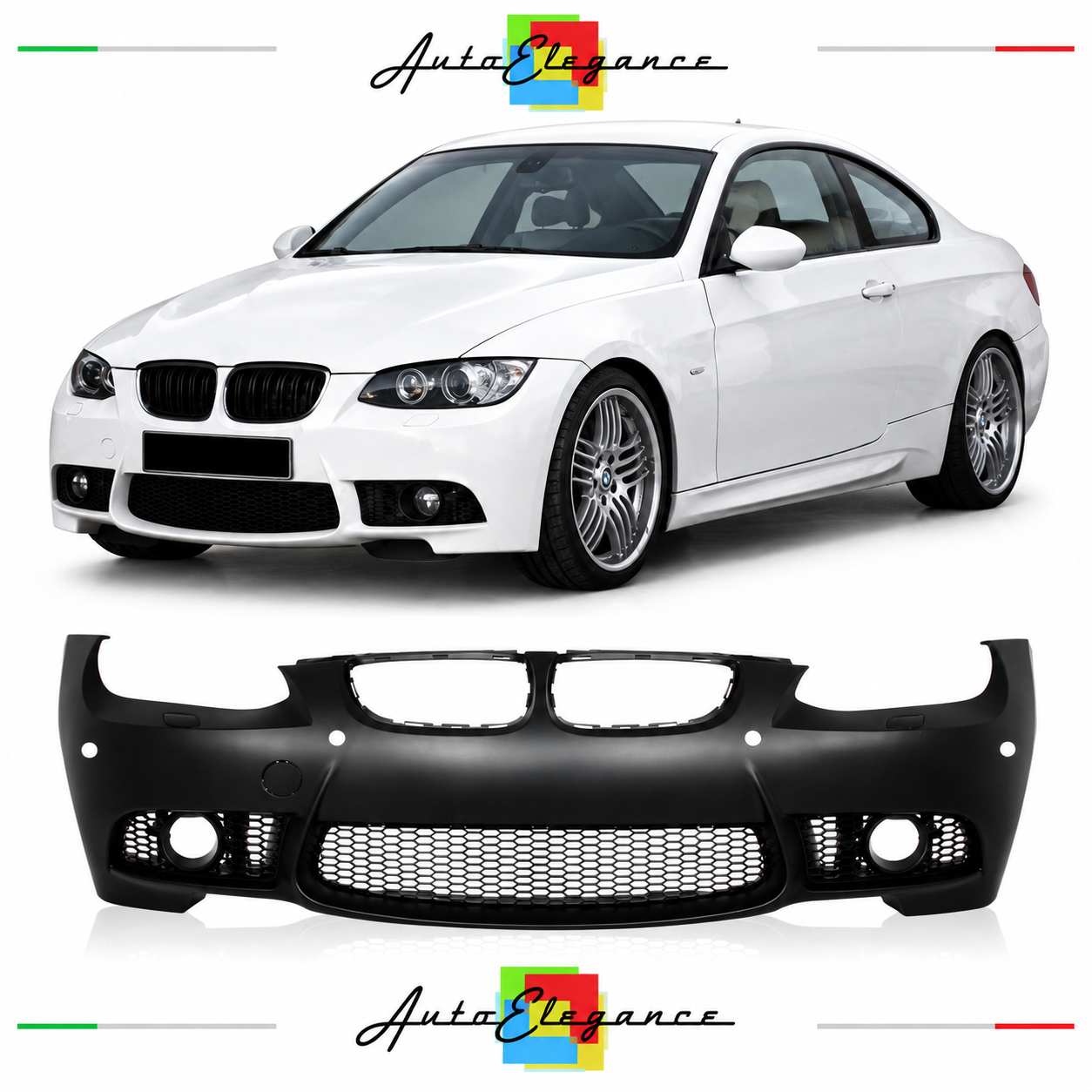 PARAURTI ANTERIORE BMW E92 E93 LCI 10-14 LOOK M3 PDC SRA
