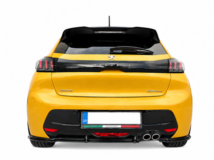 👉Diffusore Posteriore per Peugeot 208 Mk2 (2019+) – Splitter ABS Nero Lucido 👈