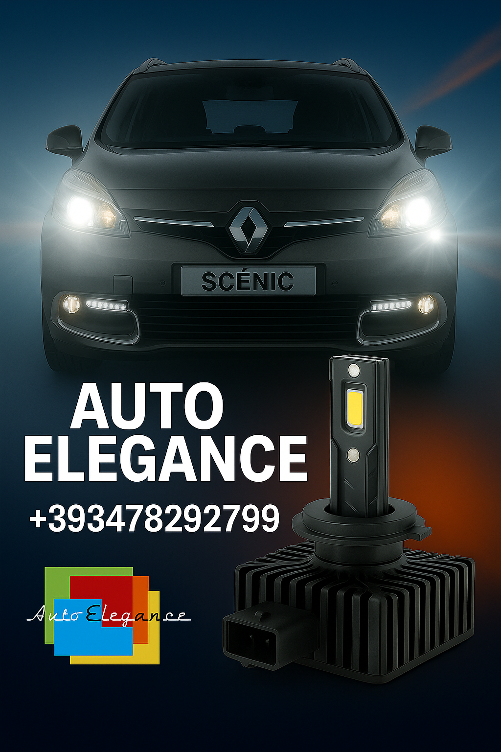 💕COPPIA LAMPADE D1S LED DA XENON A LED PER   RENAULT SCENIC💕