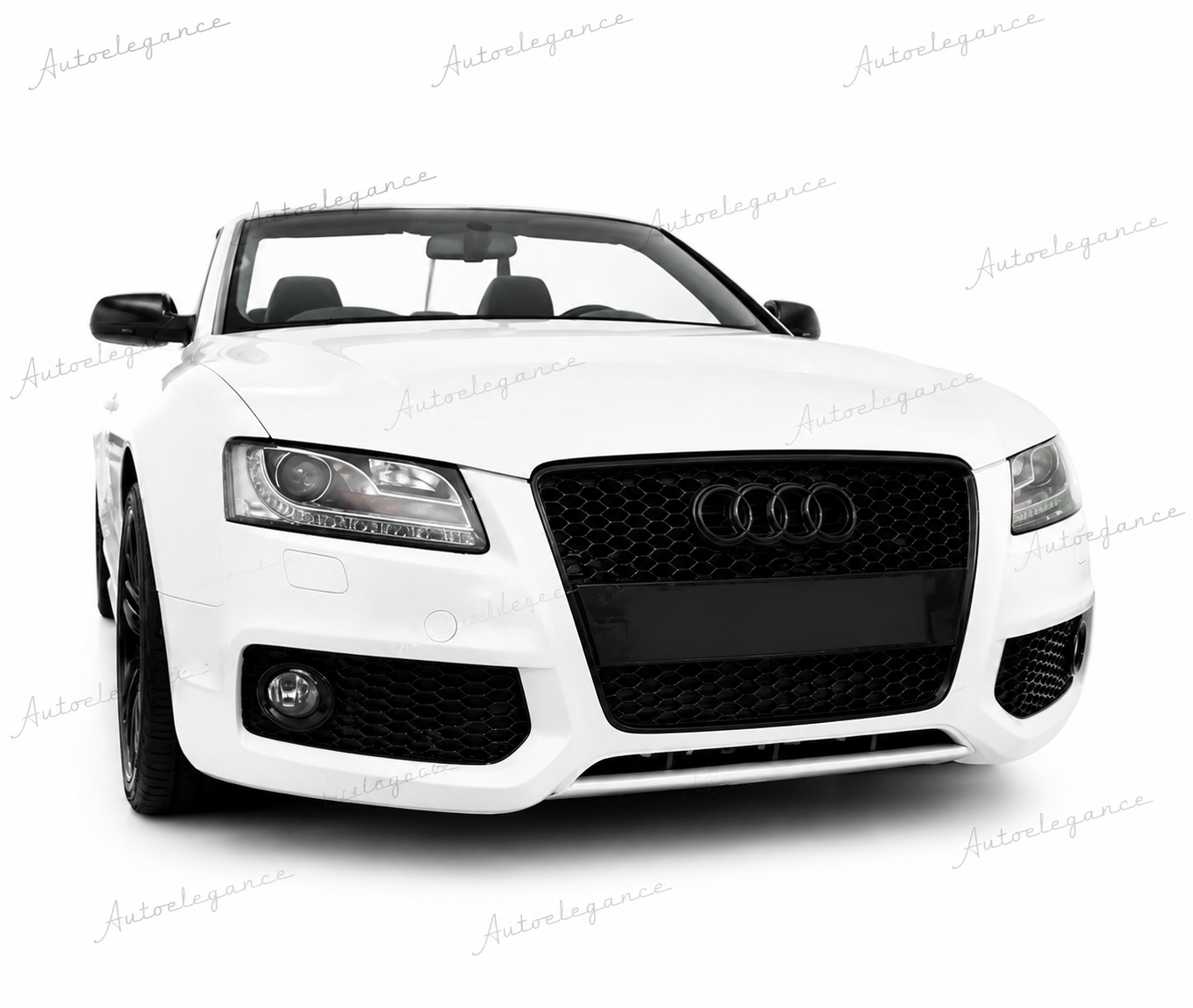 🔥ART.0604 GRIGLIA ADATTO PER AUDI A5 07-11 LOOK RS5 NERO (CON LOGO CROMATO)🔥
