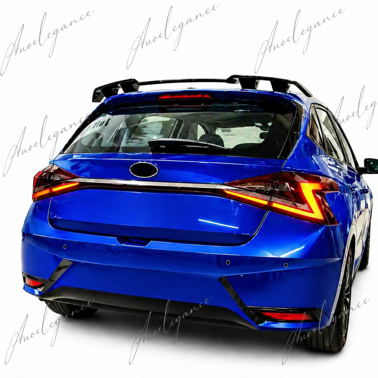 🔥ART.9727 SPOILER PER TETTO STILE N HYUNDAI  i20 IN ABS NERO LUCIDO / 2020+🔥