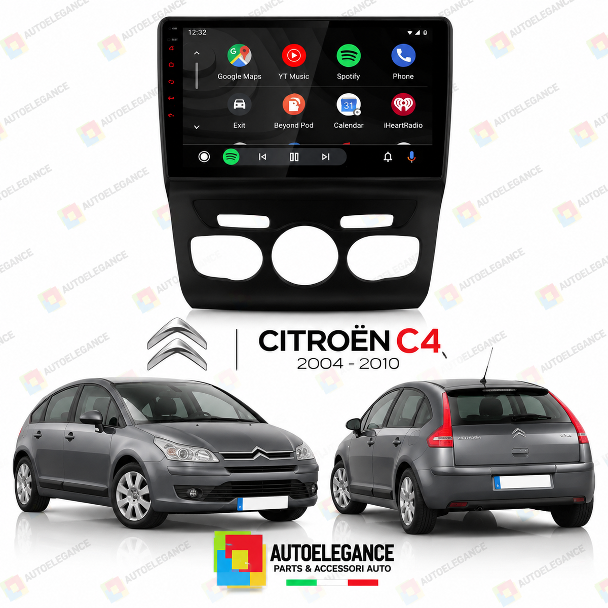 RADIO GPS ANDROID 12 CITROEN C4 SEDAN 10-18 TACTIL