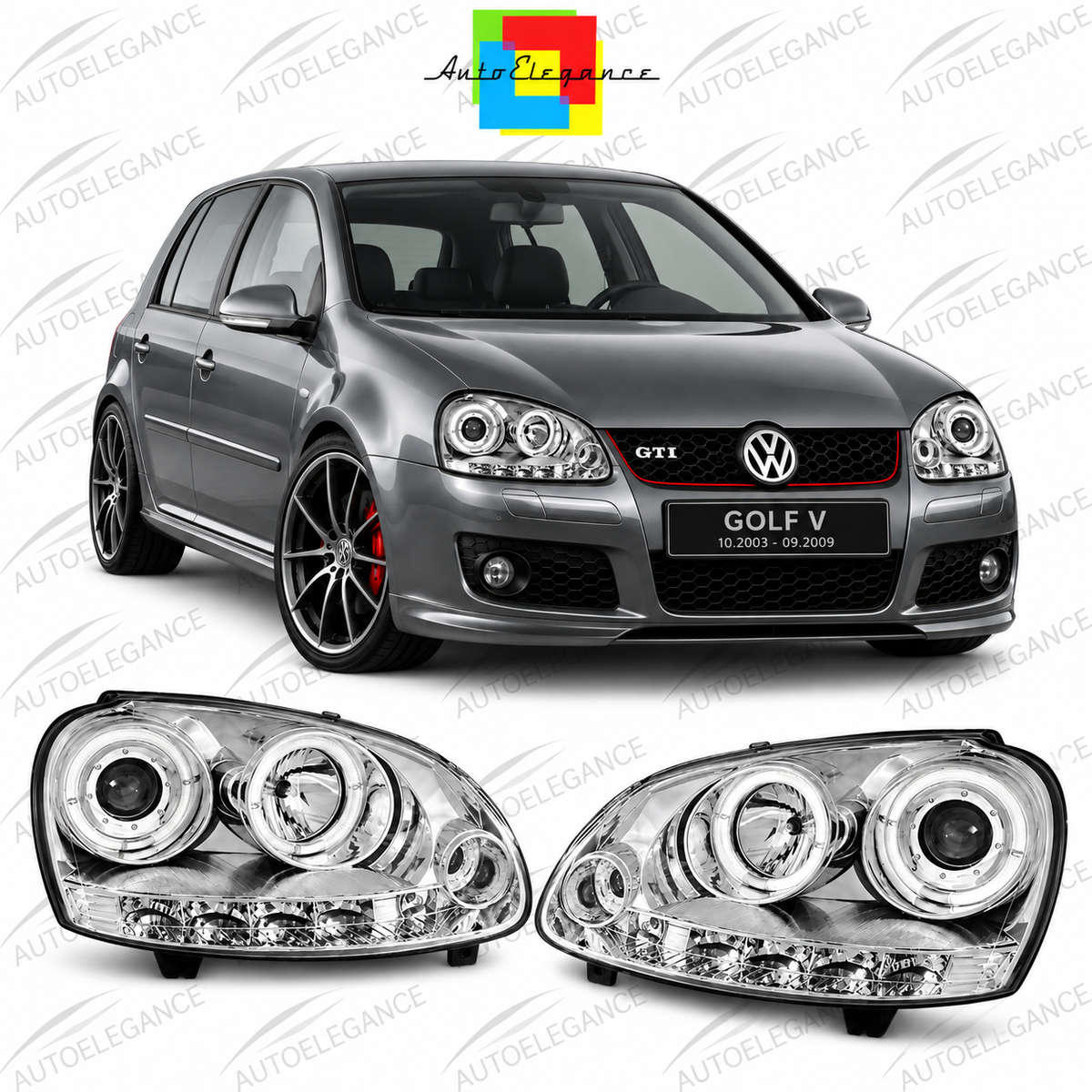 ART.10806  FARI ANTERIORI ADATTO PER VW GOLF 5 10.03-09