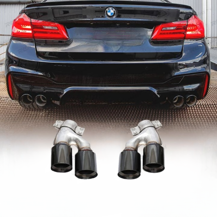 ART.3752 Terminali di scarico M5 Look per Bmw 5 (G30) (2016-2020) Nero