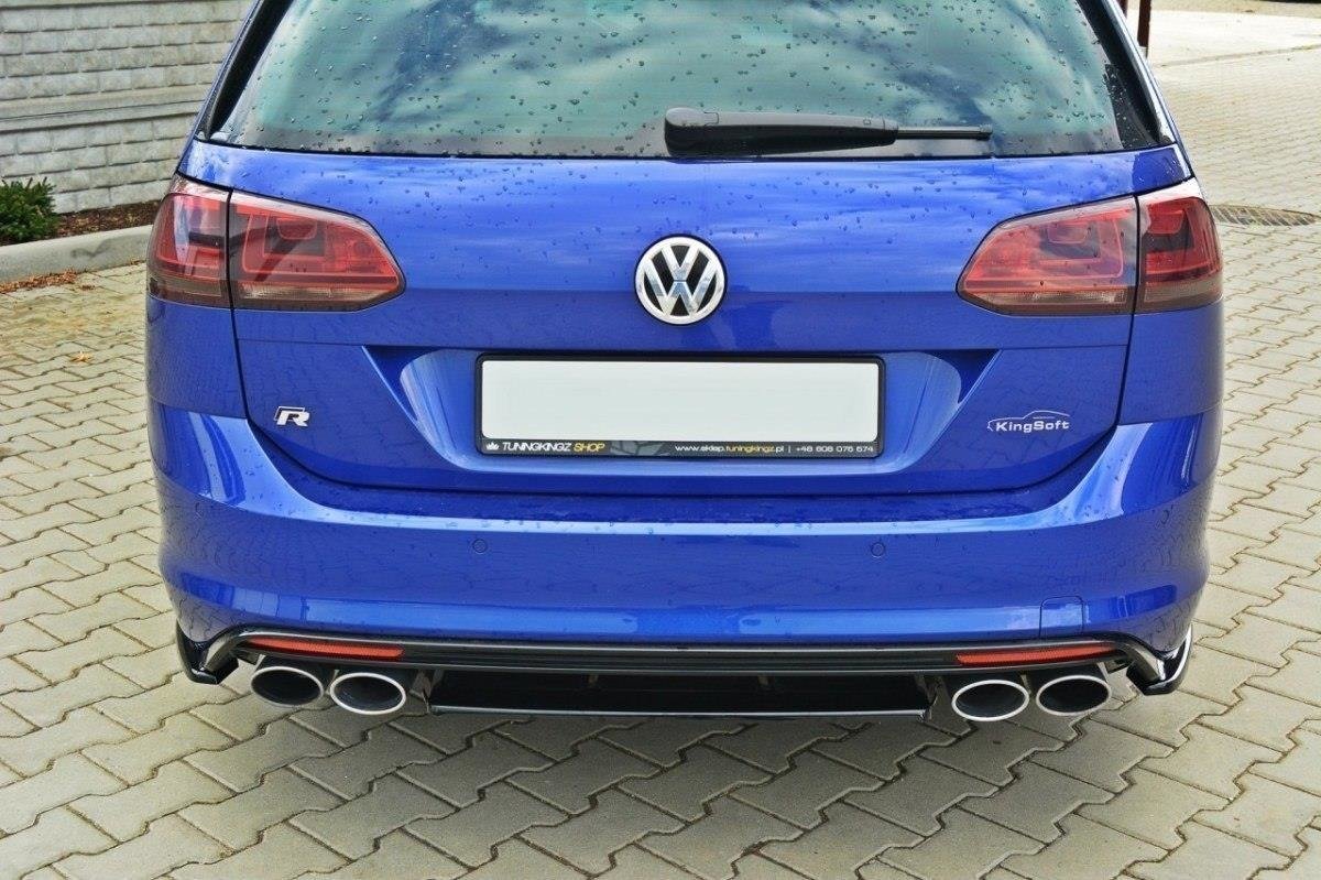SPLITTER POSTERIORE CENTRALE adatto per VW GOLF MK7 R ESTATE (SENZA BARRA VERTICALE) 2013