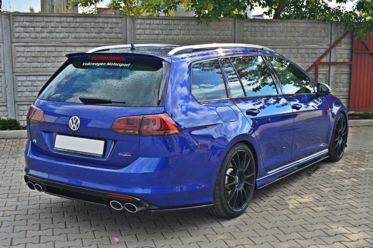 SPLITTER POSTERIORE CENTRALE adatto per VW GOLF MK7 R ESTATE (SENZA BARRA VERTICALE) 2013