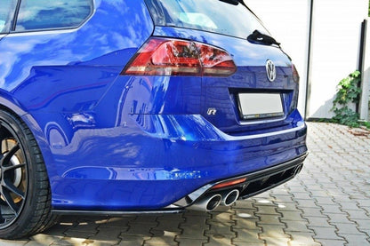 SPLITTER POSTERIORE CENTRALE adatto per VW GOLF MK7 R ESTATE (SENZA BARRA VERTICALE) 2013