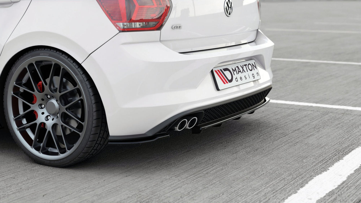 SPLITTER POSTERIORE CENTRALE (CON BARRE VERTICALI) adatto per  VW POLO 6 GTI MK6