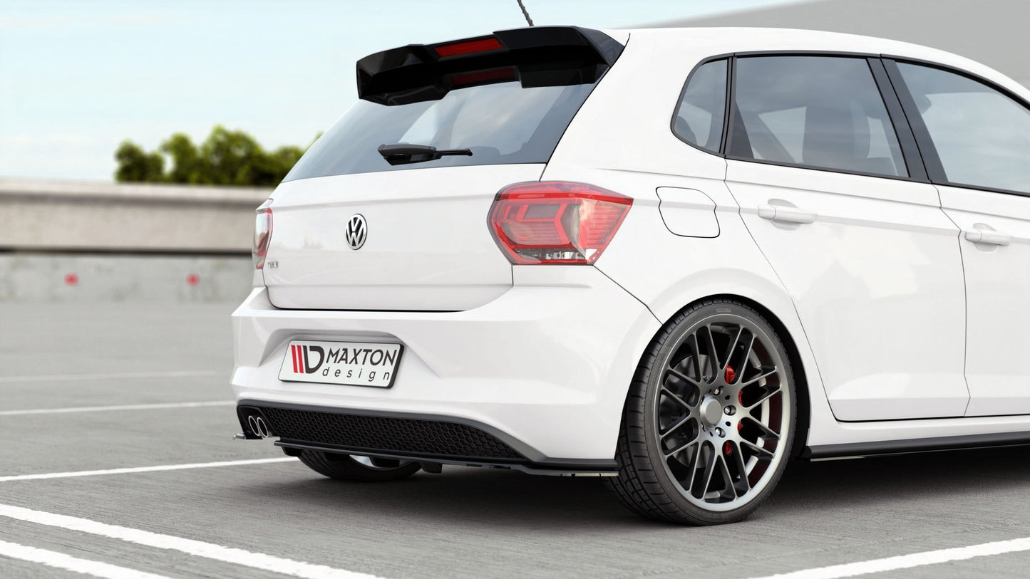 SPLITTER POSTERIORE CENTRALE (CON BARRE VERTICALI) adatto per  VW POLO 6 GTI MK6