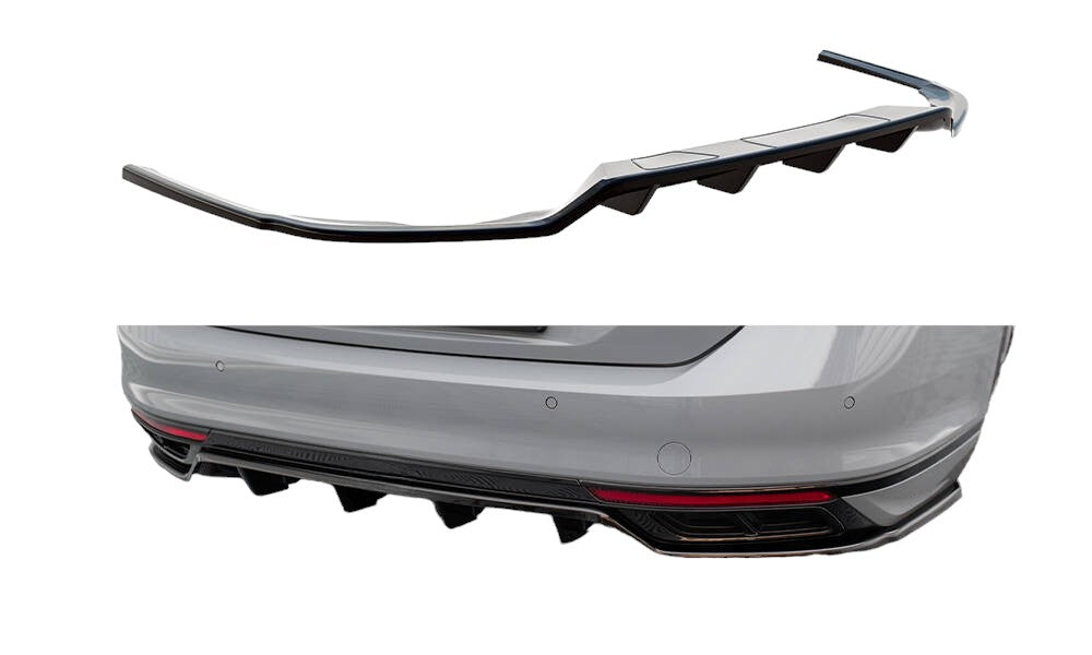 REAR CENTRAL SPLITTER (WITH VERTICAL BARS) VOLKSWAGEN PASSAT R-LINE B8 