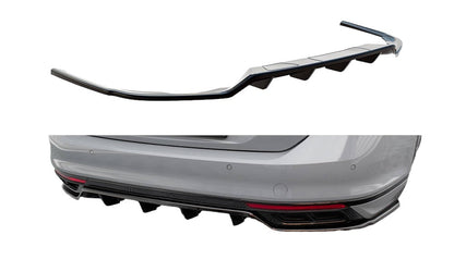 REAR CENTRAL SPLITTER (WITH VERTICAL BARS) VOLKSWAGEN PASSAT R-LINE B8 
