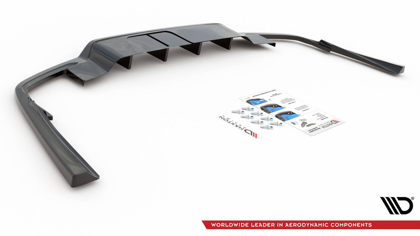 SPLITTER POSTERIORE CENTRALE (CON BARRE VERTICALI) adatto per VOLVO S60/V60 R-DESIGN MK3