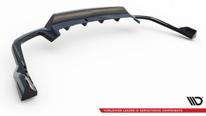 SPLITTER POSTERIORE CENTRALE (CON BARRE VERTICALI) adatto per VOLVO XC60 R-DESIGN MK2 FACELIFT 2021-