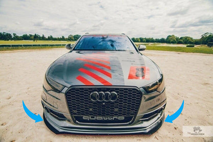 🔥SPLITTER ANTERIORE DA CORSA ADATTO PER AUDI A6 C7 S-LINE🔥