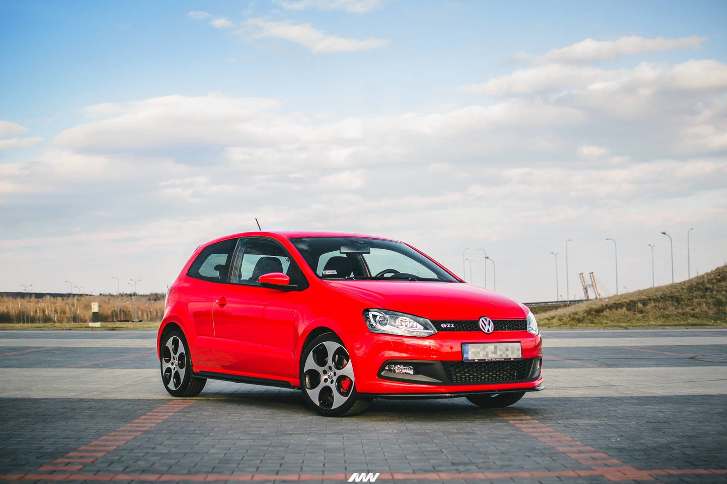 SPLITTER ANTERIORE V.2 adatto per VOLKSWAGEN POLO MK5 GTI 6R PREFAZIONE