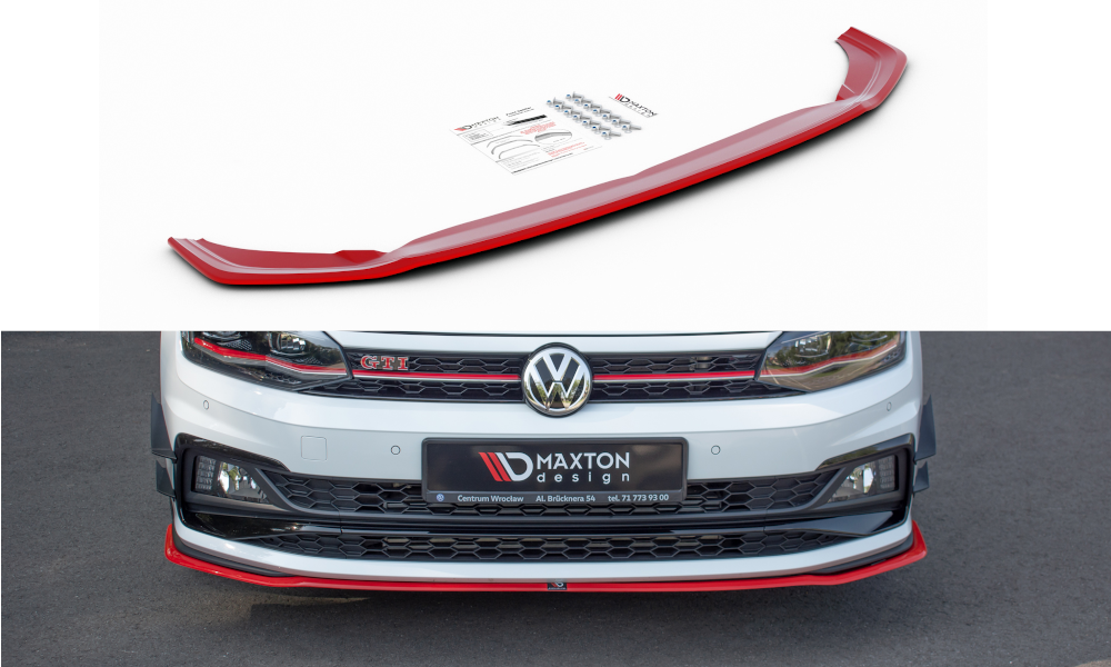 SPLITTER ANTERIORE V.2 VW ADATTO PER POLO MK6 GTI