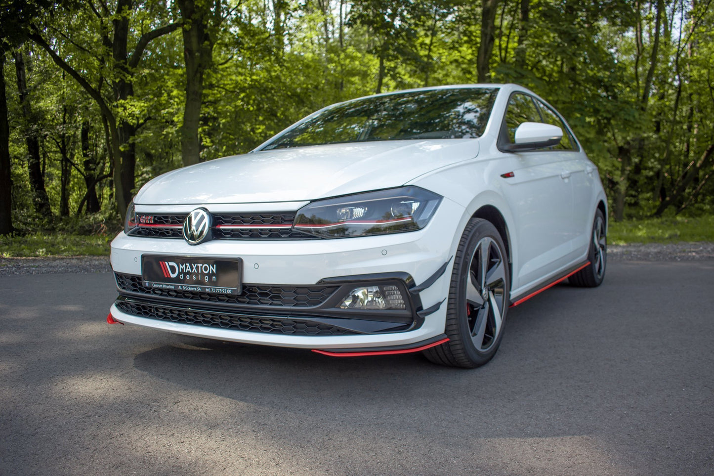 SPLITTER ANTERIORE V.5 adatto per VW POLO MK6 GTI