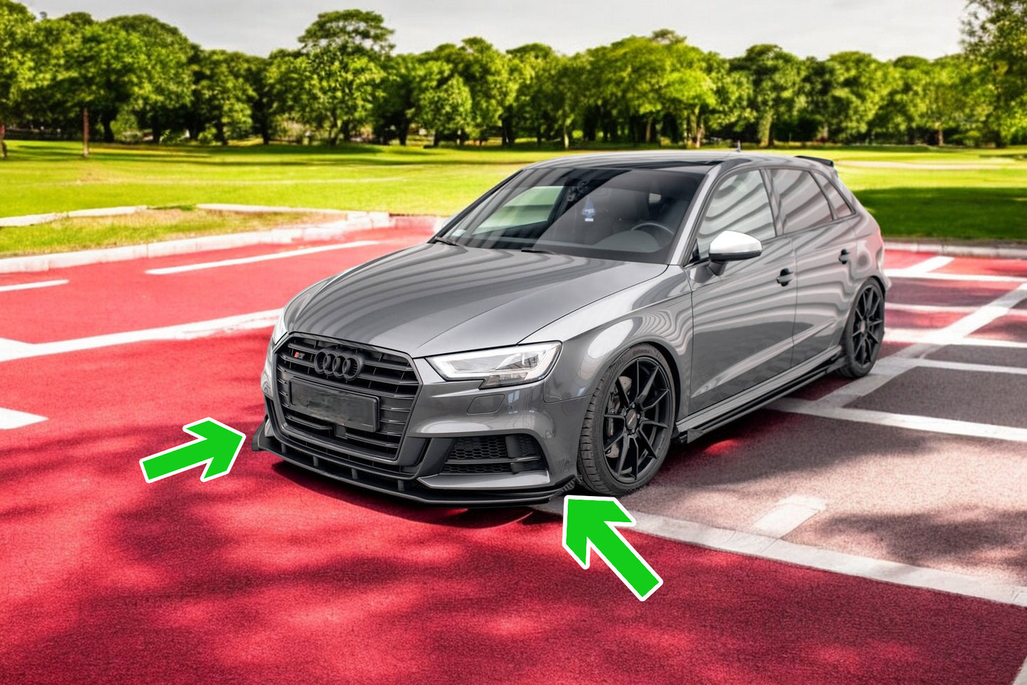 🔥Front spoiler suitable for Audi S3 / A3 S-Line Sportback 8V Facelift🔥