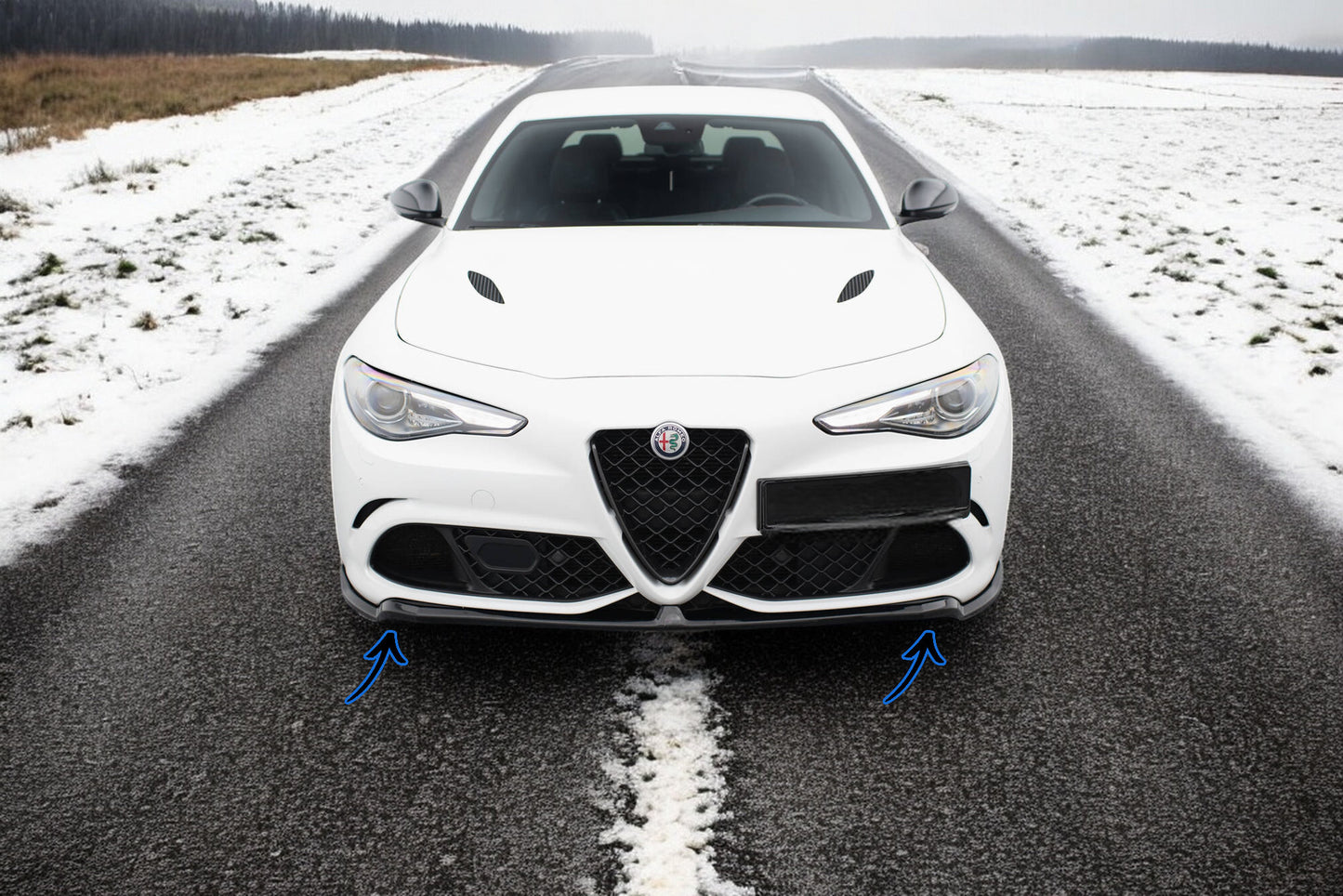 🔥Front Splitter Alfa Romeo Giulia Quadrifoglio 🔥