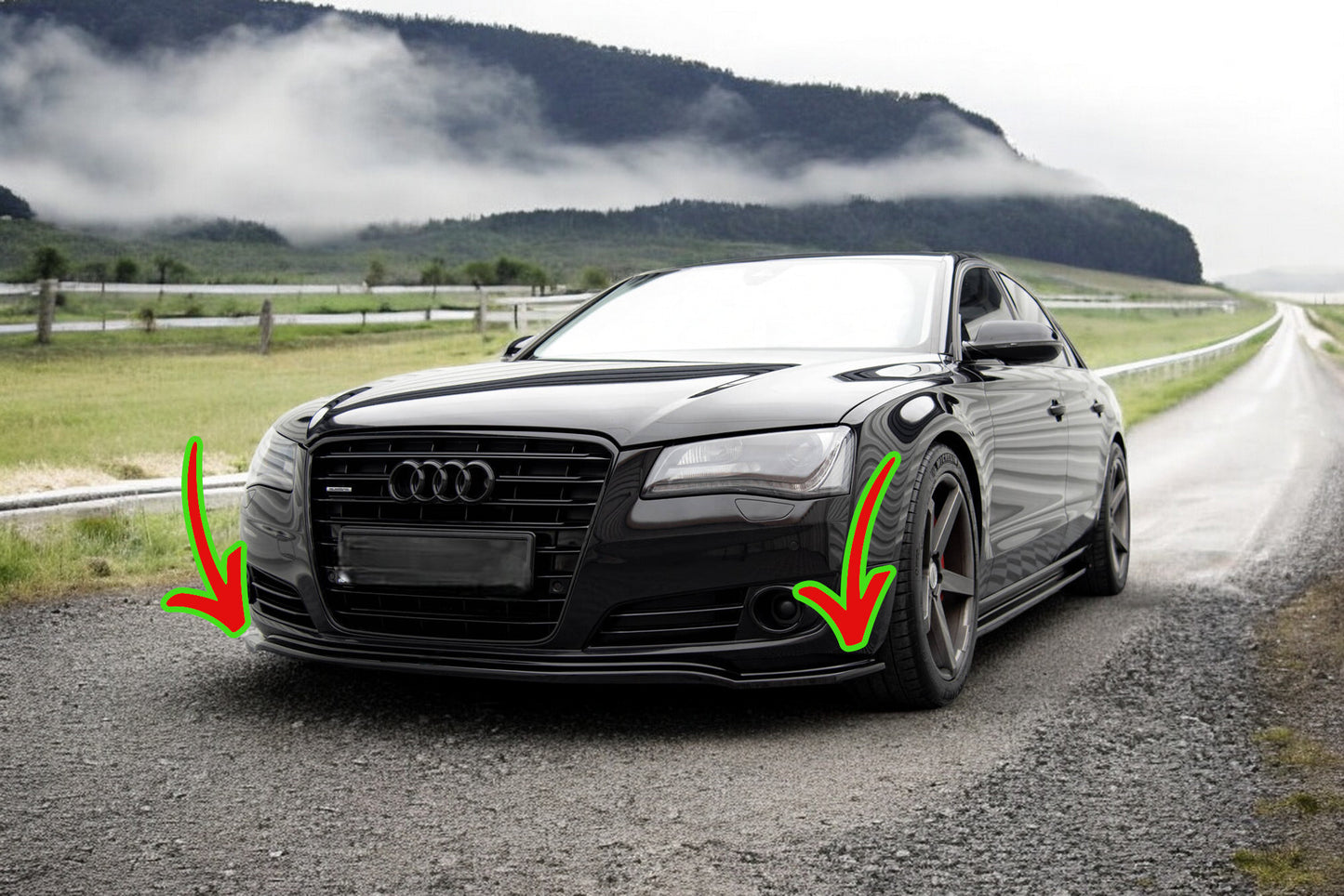 ⭐Front splitter suitable for Audi A8 D4⭐