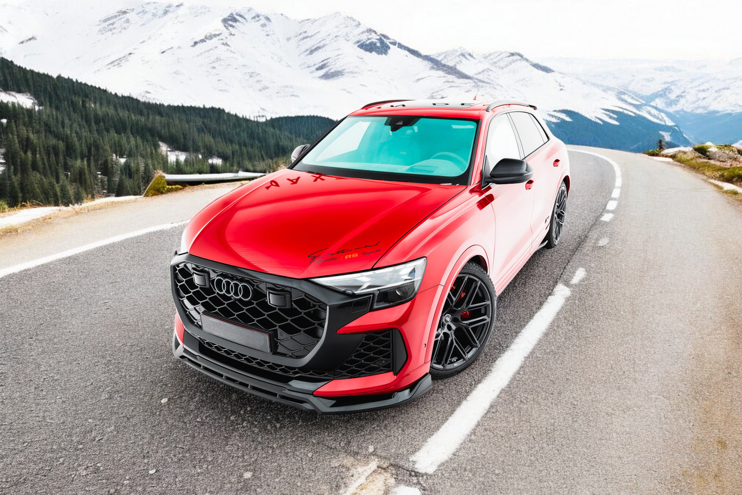 ⭐Splitter anteriore Adatto Per Audi RSQ8 Mk1 Facelift⭐