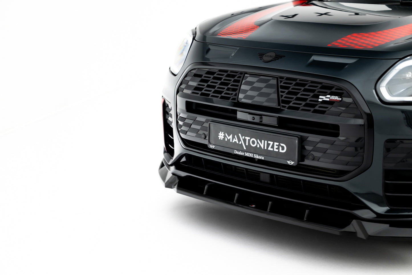 💫ART.9008 Splitter Anteriore Nero Lucido per Mini Countryman JCW U25💫