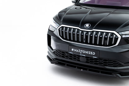 💫ART.9015 Splitter Anteriore Nero Lucido Skoda Kodiaq Mk2 2024💫