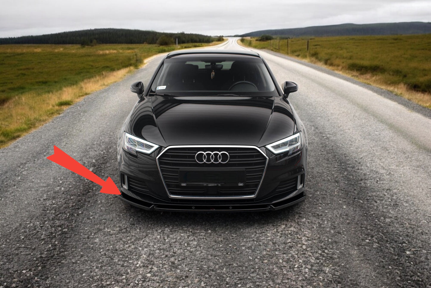 😍Splitter anteriore V.1 Adatto Per Audi A3 Sportback 8V Facelift😍