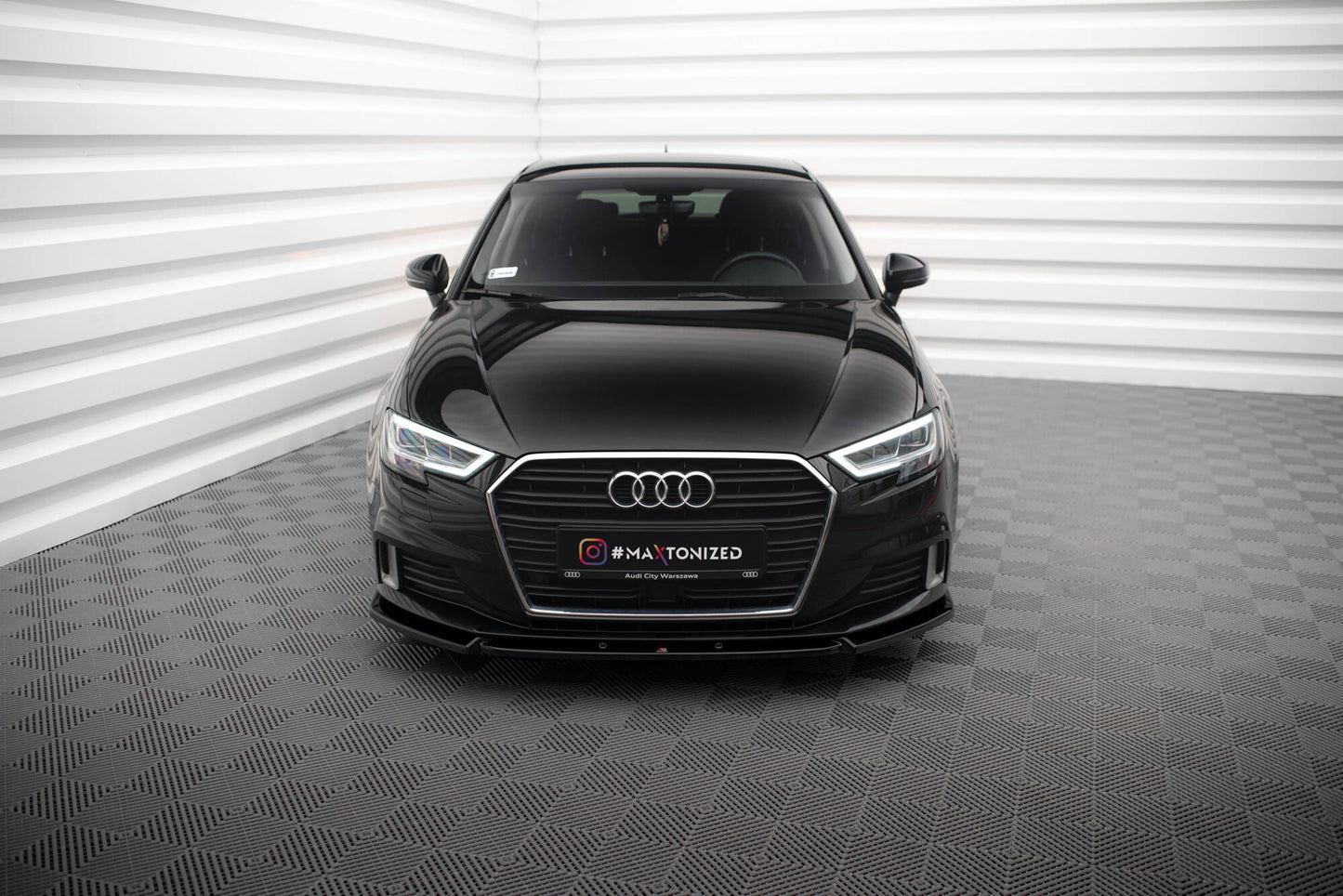 SPLITTER ANTERIORE ADATTO PER V.1 AUDI A3 SPORTBACK 8V RESTYLING 2016-2020