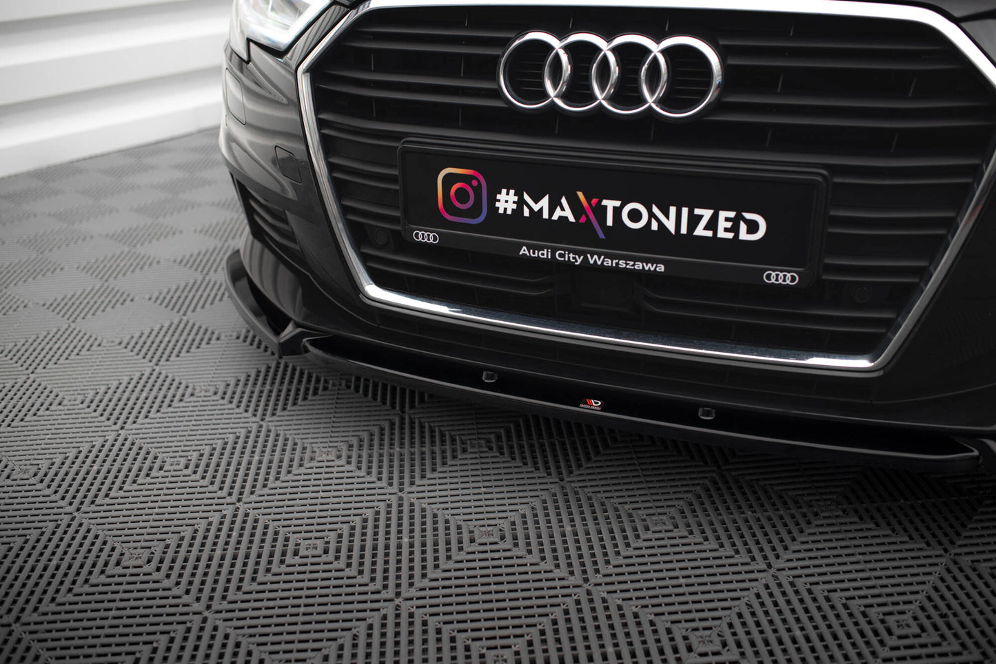 SPLITTER ANTERIORE ADATTO PER V.1 AUDI A3 SPORTBACK 8V RESTYLING 2016-2020