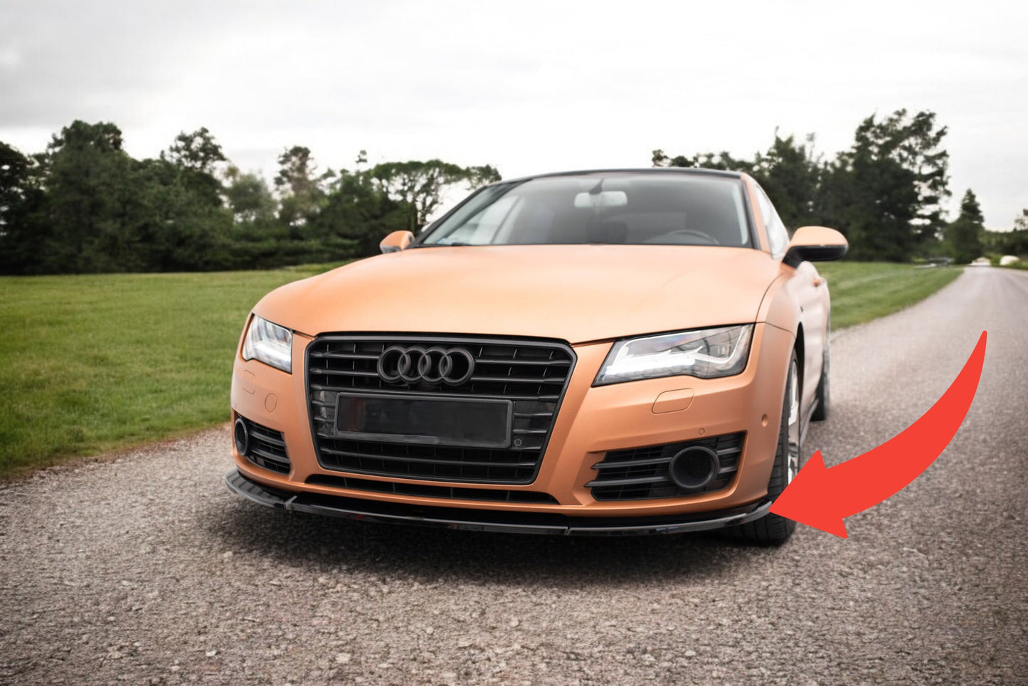 😍Splitter anteriore V.1 Adatto Per Audi A7 C7😍