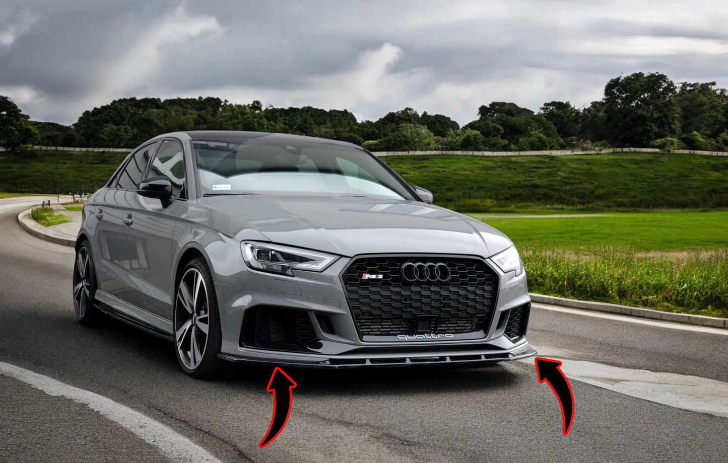 ✨Front Splitter V.1 suitable for Audi RS3 8V FL Sedan✨