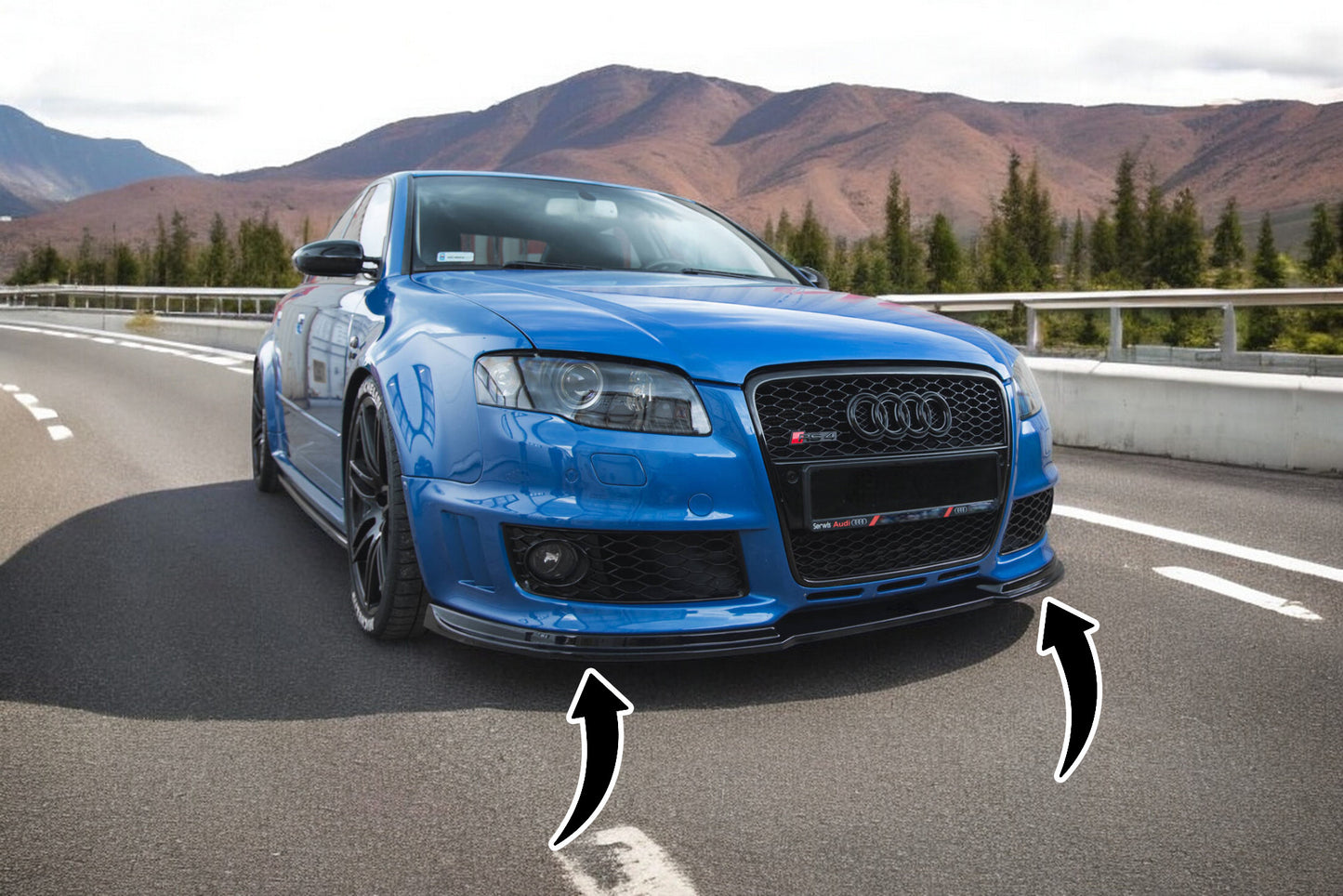 🔥Splitter anteriore V.1 adatto per Audi RS4 B7🔥