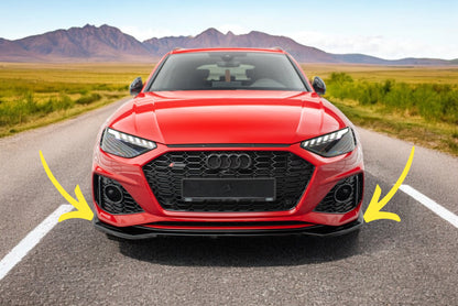 😍Splitter anteriore V.1 ADatto Per Audi RS4 B9 Facelift😍
