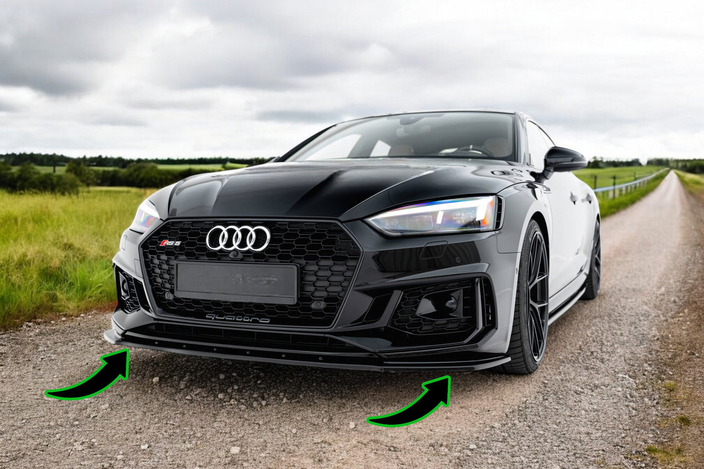 💫Splitter anteriore V.1 adatto per Audi RS5 Coupe / Sportback F5💫