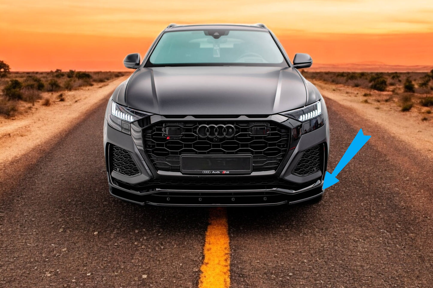 😎Splitter anteriore V.2 adatto per Audi RSQ8 Mk1😎