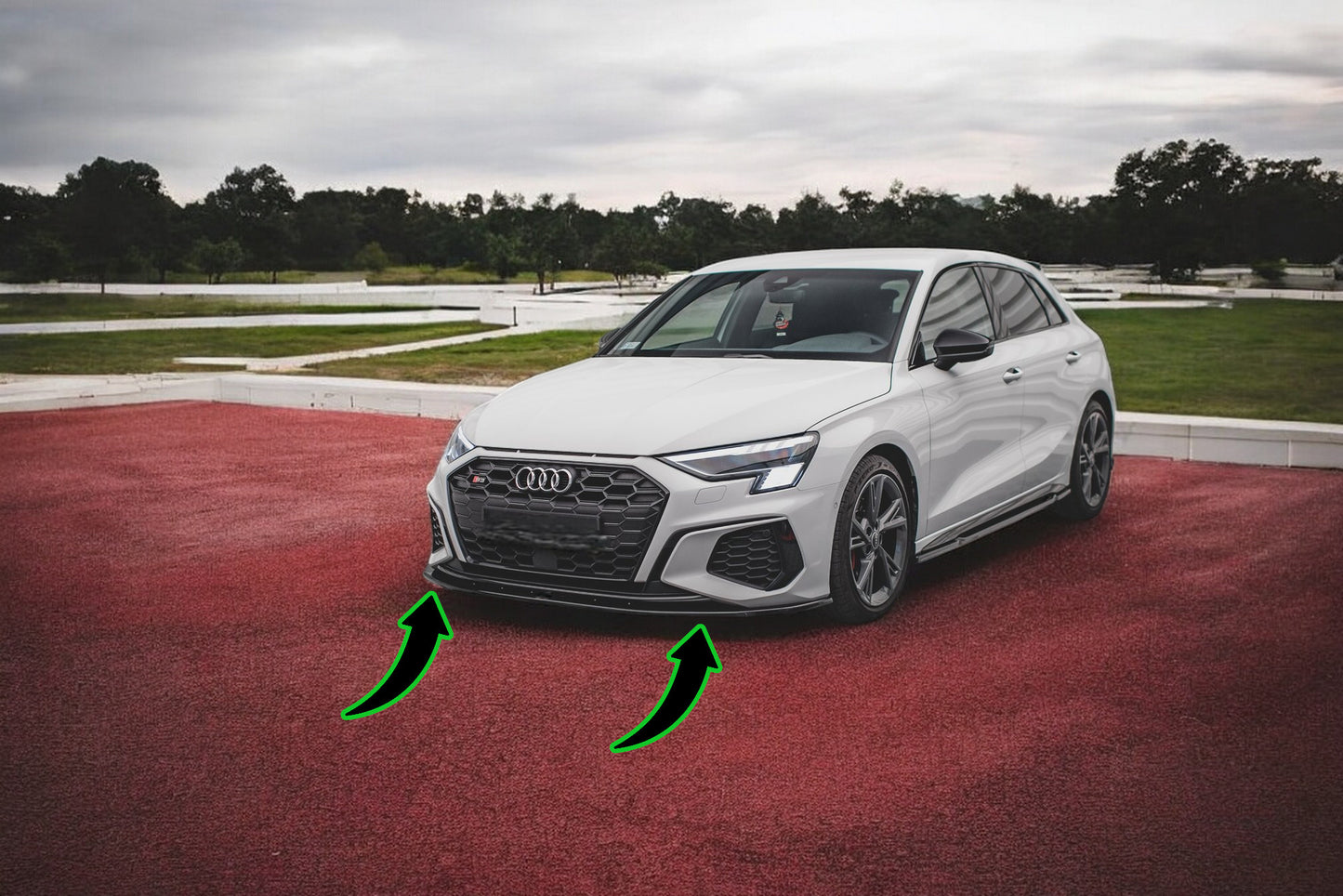 💫Splitter anteriore V.1 adatto per Audi S3 / A3 S-Line 8Y💫