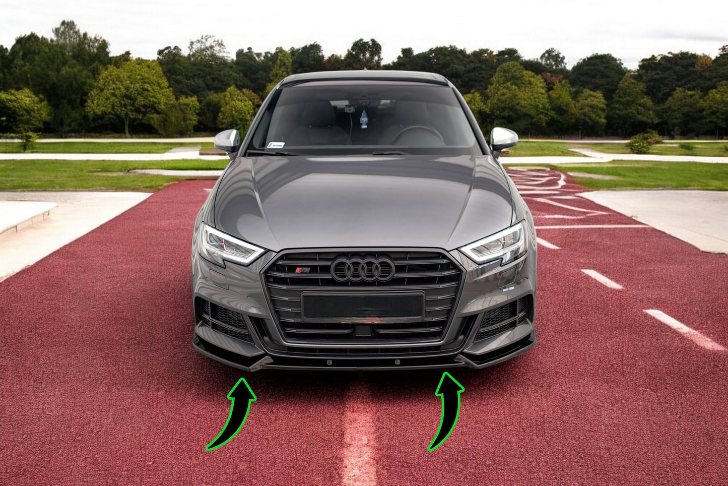 🔥Front splitter V.1 suitable for Audi S3 / A3 S-Line Sportback 8V Facelift🔥