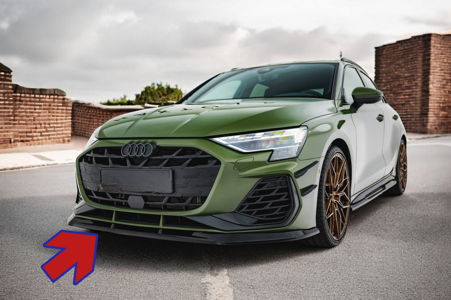 🔥Splitter anteriore V.1 Audi S3 Sportback / A3 S-line Sportback 8Y Facelift🔥