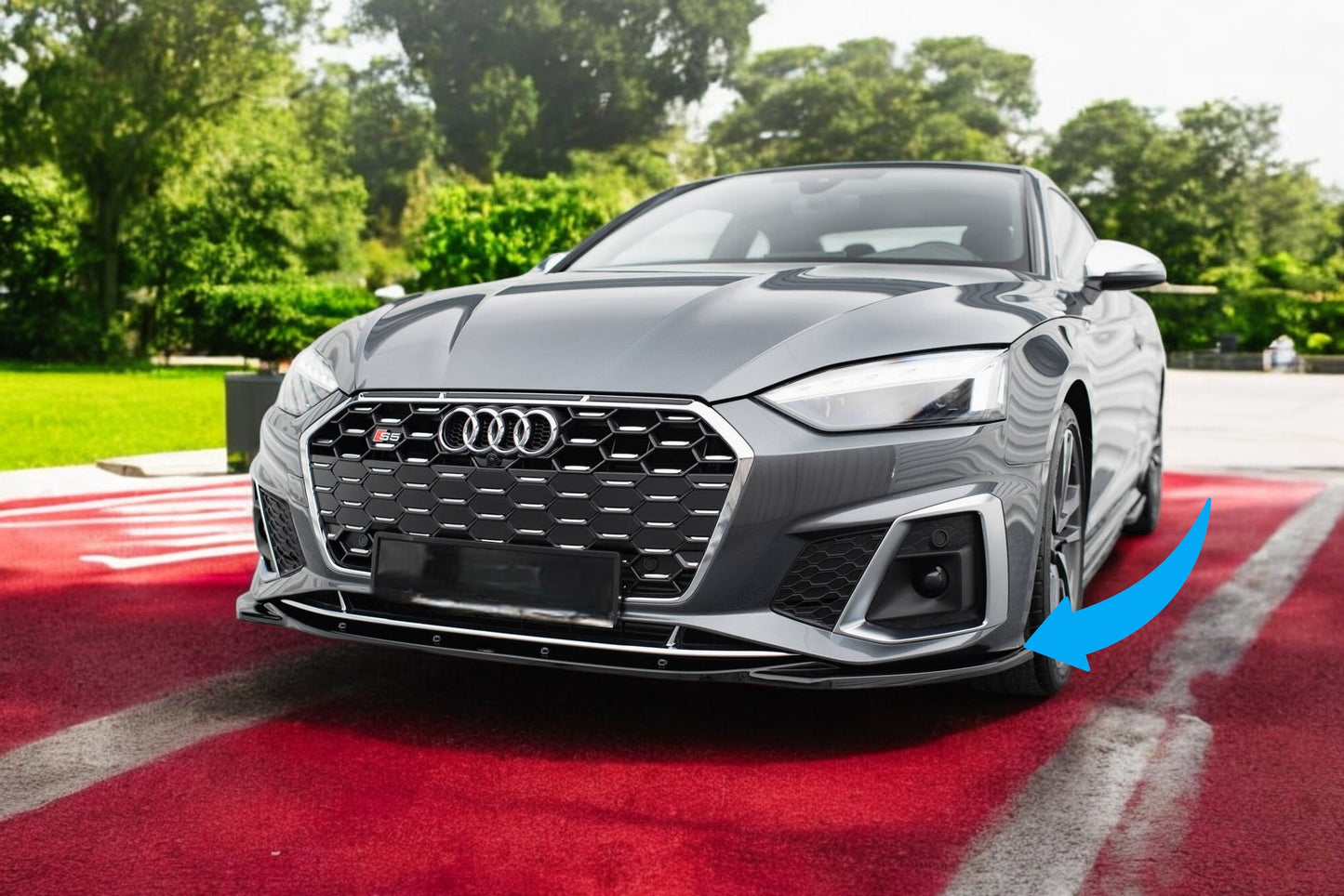 😍Splitter Anteriore V.1 Adatto Per Audi S5 / A5 S-Line F5 Facelift😍