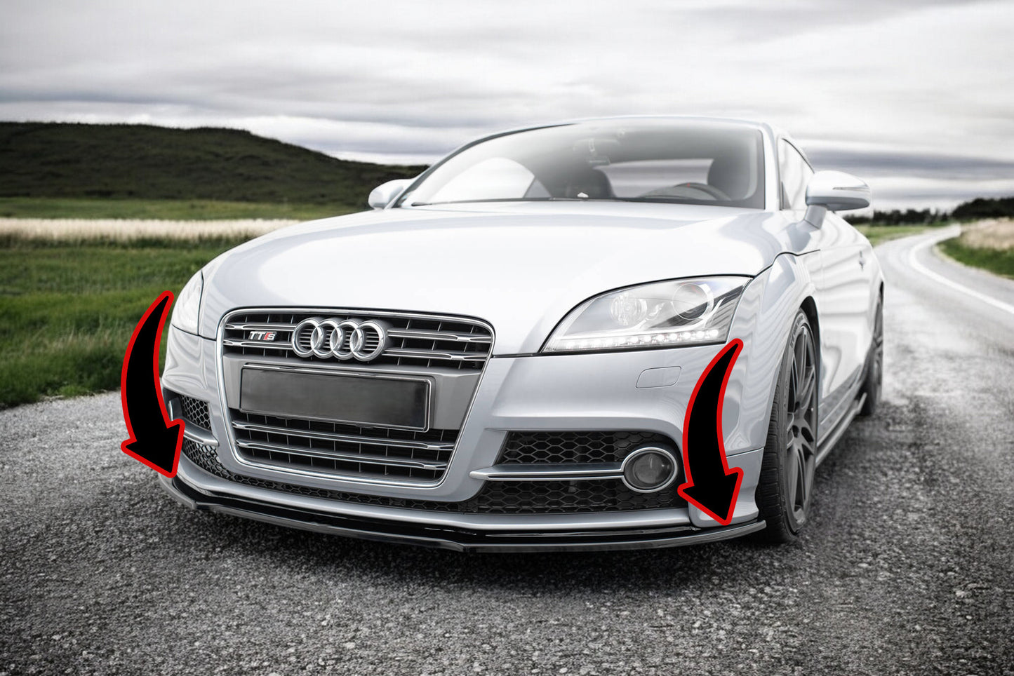 ⭐Splitter anteriore V.1 adatto per Audi TT S / TT S-Line 8J Facelift⭐