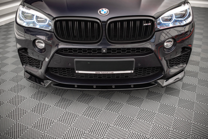 X5 M F85 X6 M F86 Max V1 Labbro Anteriore Piano Nero Vuoto Plastica 2013-2018