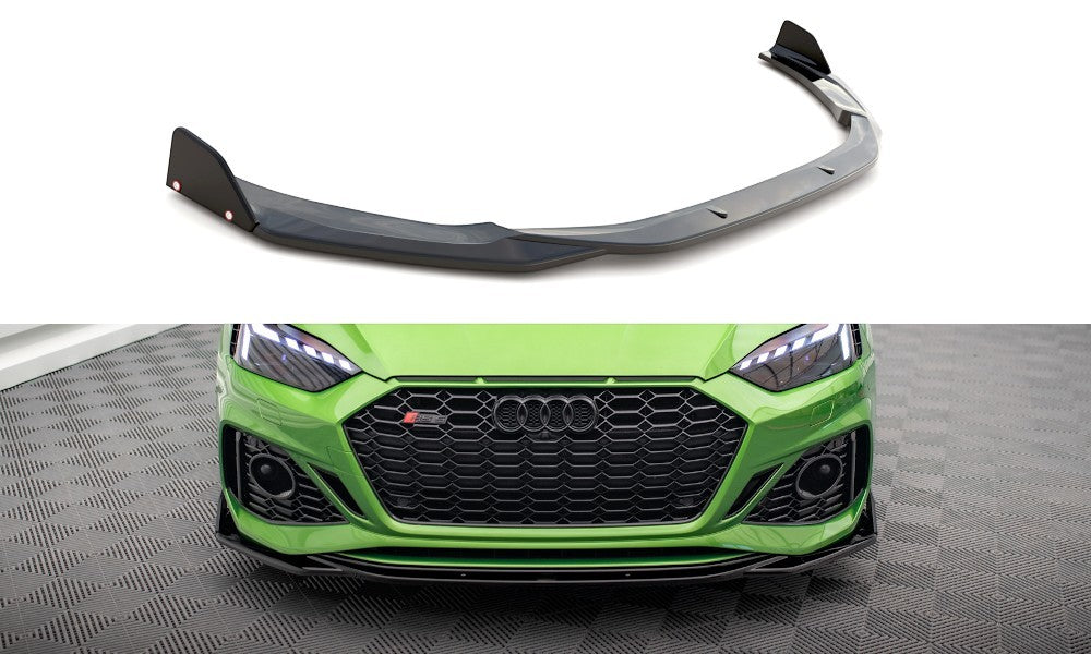 😍Splitter Anteriore V.1 + Flap Adatto Per Audi RS5 F5 Facelift😍