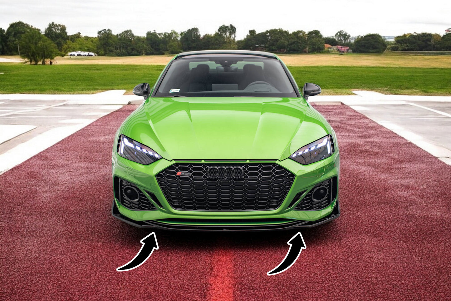 🔥Front splitter V.1 + flap suitable for Audi RS5 F5 Facelift🔥