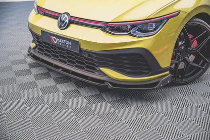 SPLITTER ANTERIORE V.1 + FLAPS ADATTI PER VOLKSWAGEN GOLF 8 GTI CLUBSPORT 2020