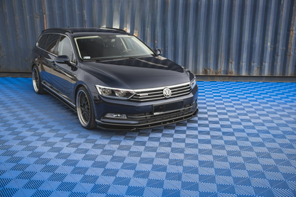 Passat B8 Max V1 Labbro Anteriore Piano Nero Vuoto Plastica / 2014 - 2019
